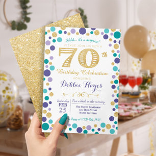 70th Surprise Birthday Party Invitation