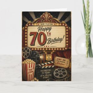 70th Vintage Birthday Card