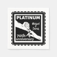 70th wedding anniversary blue platinum traditional