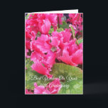 70th Wedding Anniversary Card Pink Floral Design<br><div class="desc">70th year specific wedding anniversary card pink cyclamen floral photography design. You can customise this wedding anniversary card with any text of your choice then have it printed and sent to you or instantly download it. Should you require any help with customising then contact us through the message link on...</div>