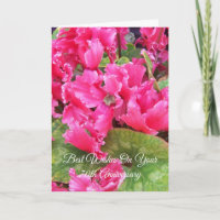 70th Wedding Anniversary Card Pink Floral Design