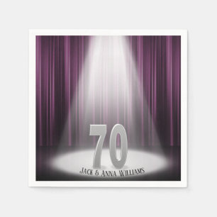 70th wedding anniversary in spotlight napkin