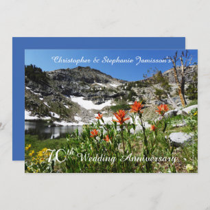 70th Wedding Anniversary Invitation, Wildflowers Invitation