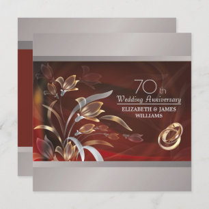 70th Wedding Anniversary Party Invitations
