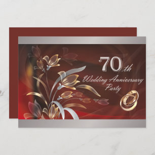 70th Wedding Anniversary Party Invitations