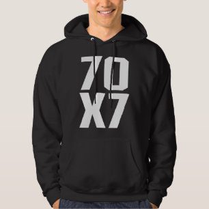 70X7 God s Eternal Forgiveness Christian Matthew 1 Hoodie