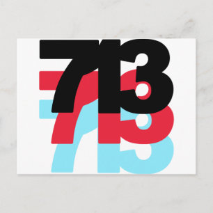 713 Area Code Postcard