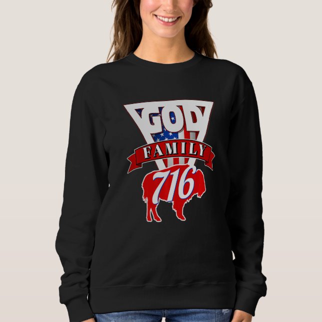 716 Area Code Buffalo New York BFLO WNY for the Ma Sweatshirt (Front)