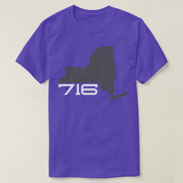 716 Area Code Buffalo New York T-Shirt (Design Front)