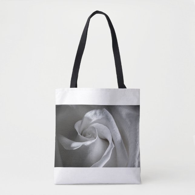 7181-M-White Rose Tote Bag (Front)