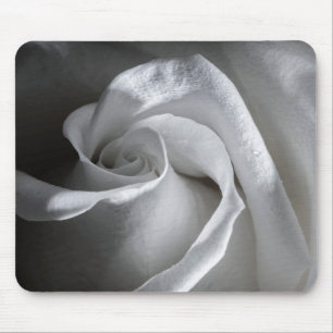 7181-White Rose with Dew Mouse Pad