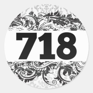 718 CLASSIC ROUND STICKER