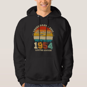 71 Year Old Bday 1954 Awesome 71st Birthday Gift Hoodie