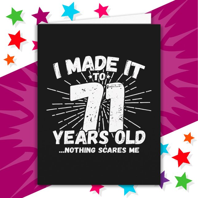 71 Year Old Sarcastic Meme Funny 71st Birthday Card (Creator Uploaded)