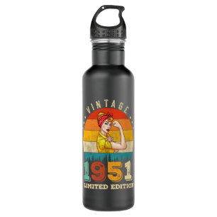 71 Year Old Women Bday 1951 Vintage 71st Birthday 710 Ml Water Bottle