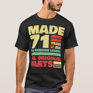 71 Years Old  71st Birthday  T-Shirt