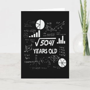 71 Years Old Bday Math Teacher 71st Birthday Gift Card