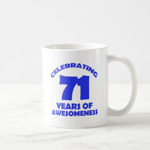 71 years old birthday designs coffee mug
