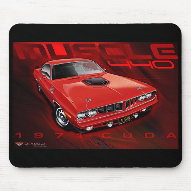 71Cuda11x17-new Mouse Pad (Front)