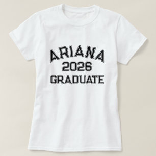 71Modern Bold Block Letters Custom 2026 Graduate T-Shirt