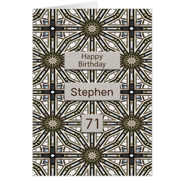 71st Birthday Abstract Mandala Design (Front)