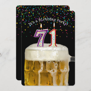 71st Birthday Beer Party Invitation
