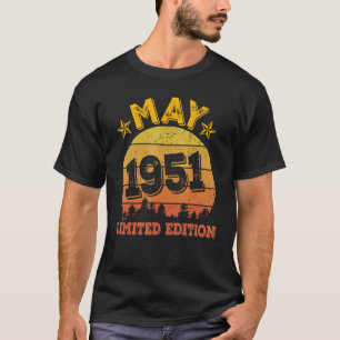 71st Birthday Decorations May 1951 71 Years Old Me T-Shirt