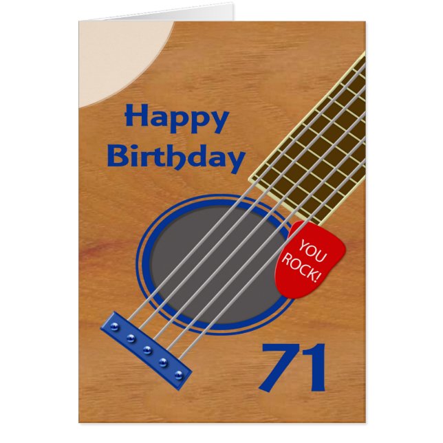 71st Birthday Guitar Player Birthday (Front)