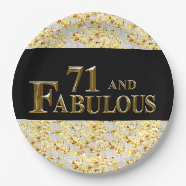 71st  Birthday  Paper Plate (Front)