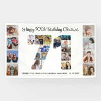 71st Birthday Party Number 71 Photo Collage