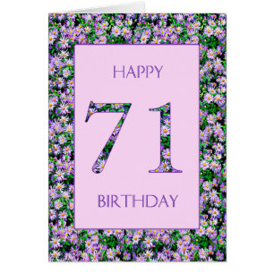 71st Birthday Purple Daisies