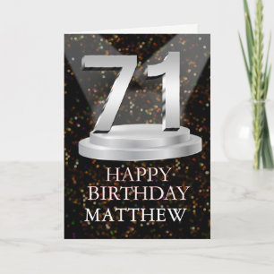 71st Birthday Spotlights Add A Name Card