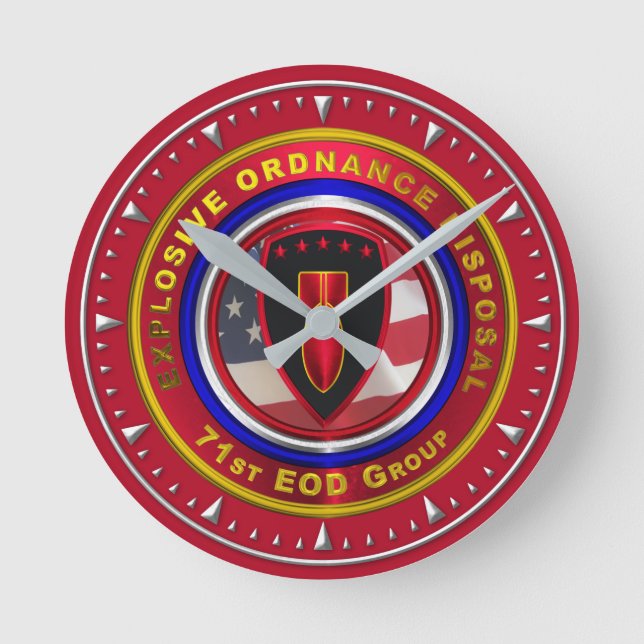 71st EOD GROUP Round Clock (Front)