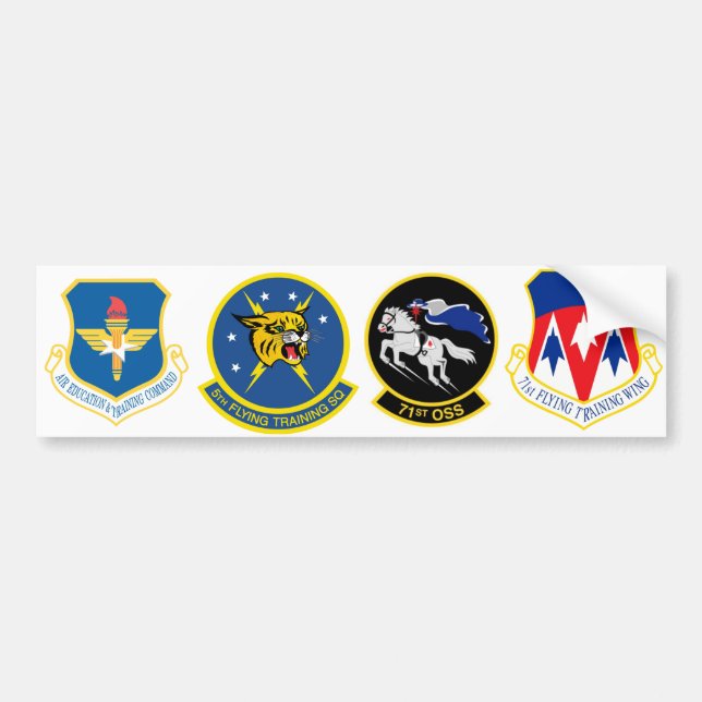 71st Squadron Logos Bumper Sticker (Front)