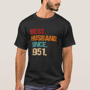 71st Wedding Anniversary Best Husband Since 1951 T-Shirt