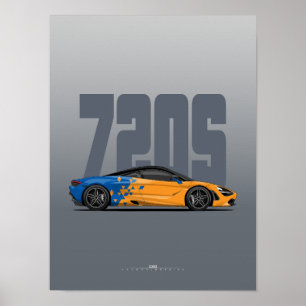 720S Supercar Poster – Pappaya Livery