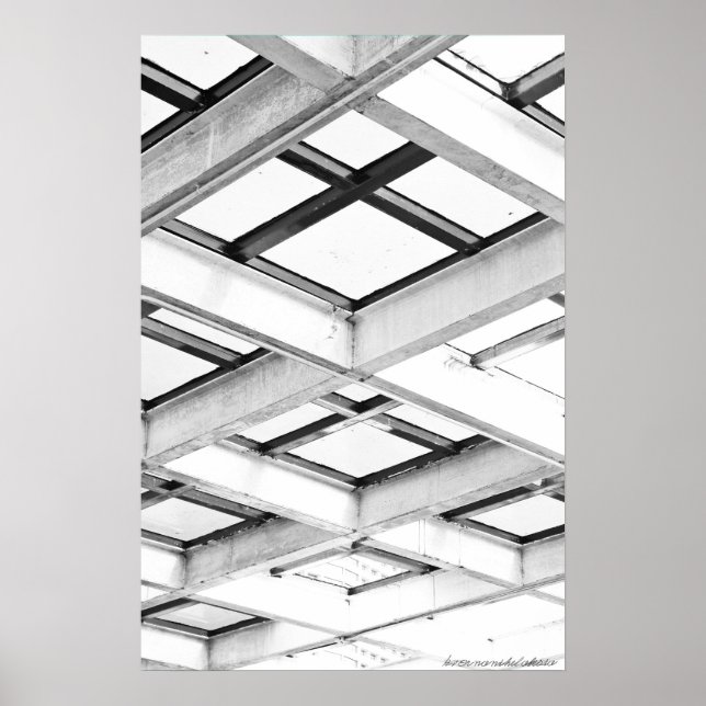 722013 Black And White Structure Photograph Poster (Front)