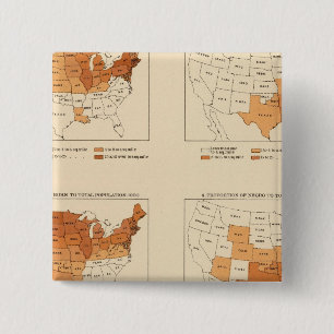 72 Density, proportion, increase, foreign born 15 Cm Square Badge