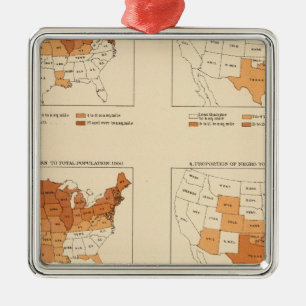 72 Density, proportion, increase, foreign born Metal Tree Decoration