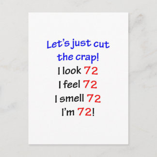 72  Let's cut the crap Postcard