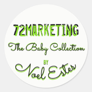 72 marketing baby collection classic round sticker