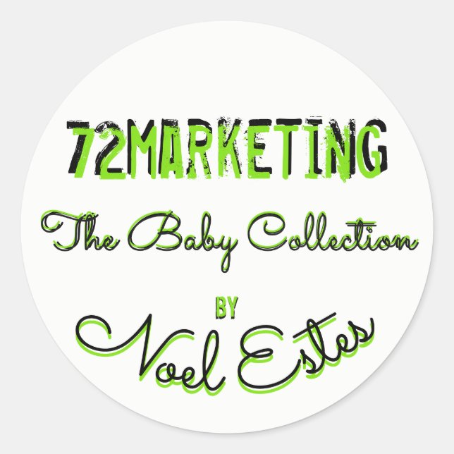 72 marketing baby collection classic round sticker (Front)