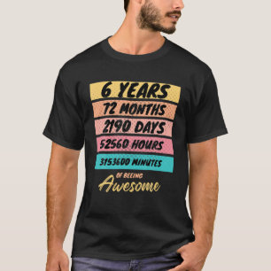72 Months Kids Retro Vintage 6 Years Old Birthday T-Shirt