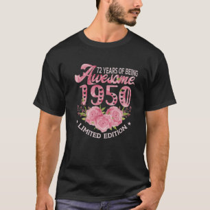72 Year Old Pink Vintage 1950 Bday Gift 72Th Birth T-Shirt