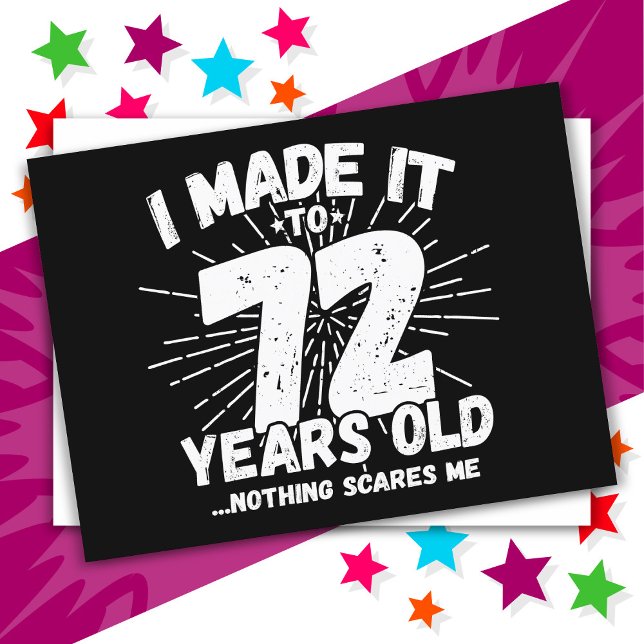 72 Year Old Sarcastic Meme Funny 72nd Birthday Postcard (Creator Uploaded)