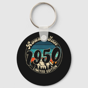 72 Year Old Vintage 72nd Year Old Birthday 1950 Key Ring