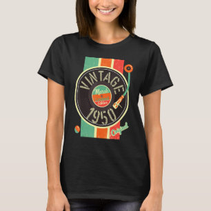 72 Years Birthday Man 1950 March Turntable Vinyl V T-Shirt