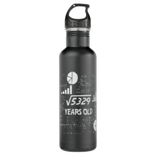 72 Years Old Bday Math Teacher 72nd Birthday Gift 710 Ml Water Bottle