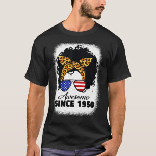 72 Years Old Leopard Awesome Since 1950 Birthday u T-Shirt