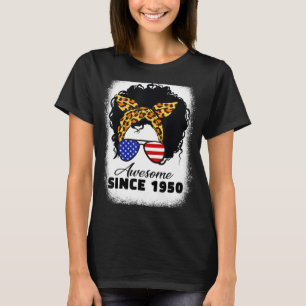 72 Years Old Leopard Awesome Since 1950 Birthday u T-Shirt